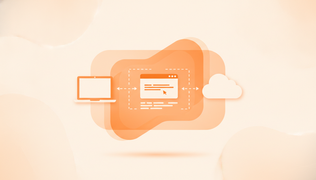 clean desktop terminal window showing a ping command being typed, with a simple network path illustration from a laptop to a remote server cloud