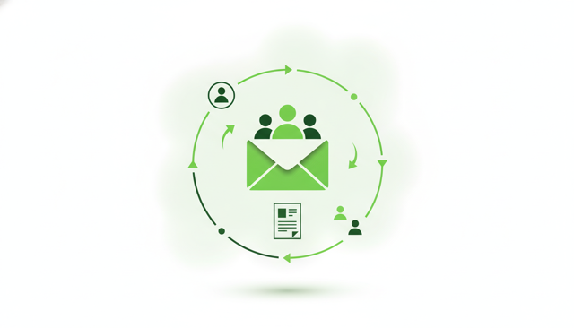 clean flat illustration of a family receiving a life insurance payout envelope, with a policy document and a simple inheritance flow from insurer to beneficiaries