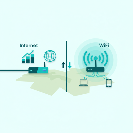 Hvad er forskellen på internet og WiFi?