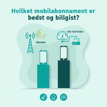 Hvilket mobilabonnement er bedst og billigst?