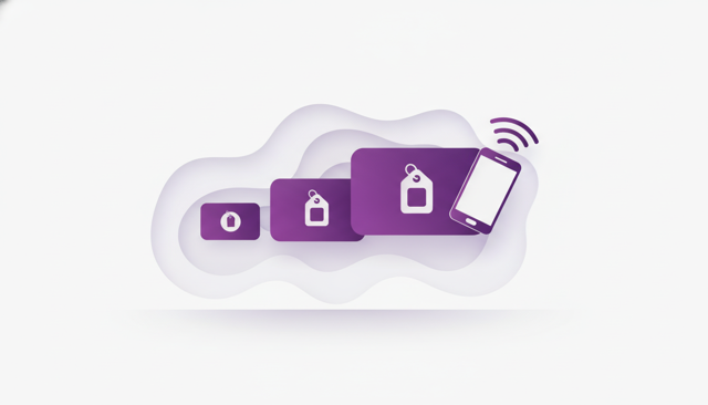 flat infographic showing three mobile data plan cards with increasing data allowance, a price tag icon on each card, and a smartphone receiving signal waves